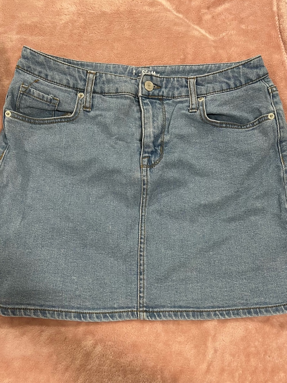 Classic Light Blue Denim Skirt